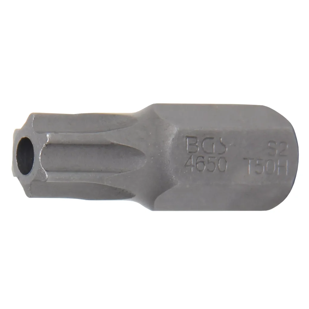 Bit TORX, T50, 10 mm, délka 30 mm, s otvorem - B4650