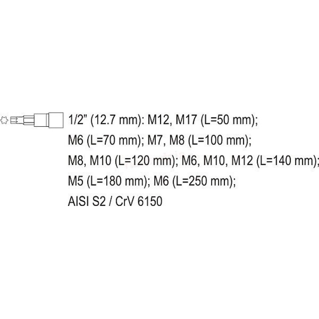 Bity sada 12 ks HEX, SPLINE