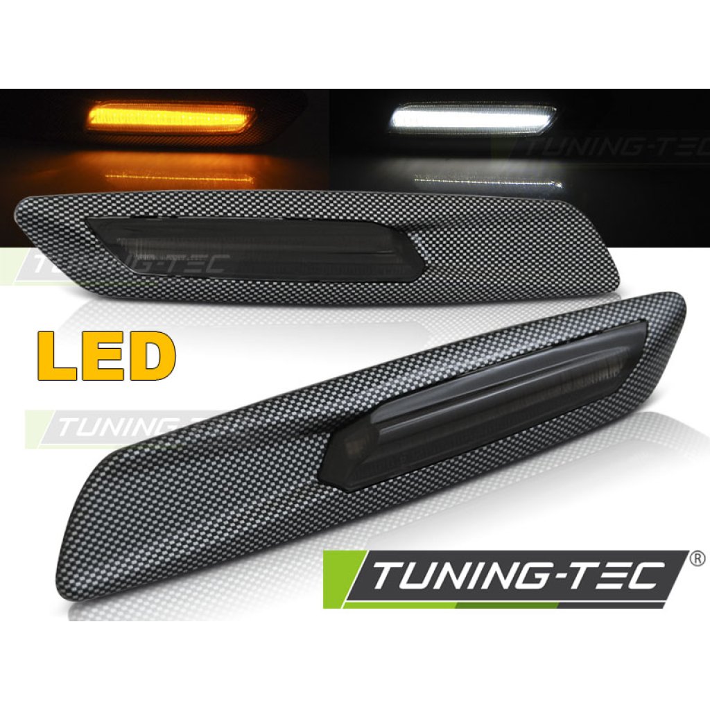 Blinkry boční LED BMW E60/E90/E82 - F10 style carbon