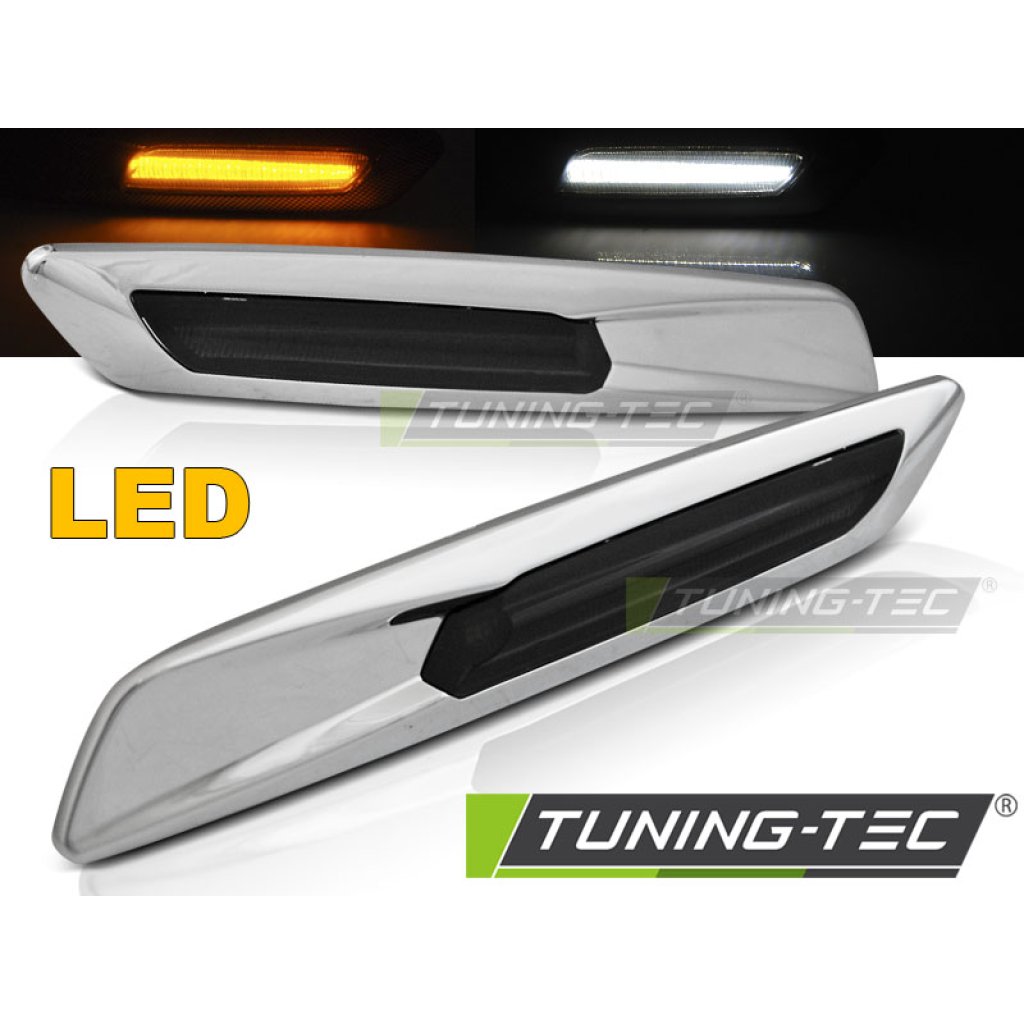 Blinkry boční LED BMW E60/ E90/ E92/ E82 - chrom kouřové F10 style
