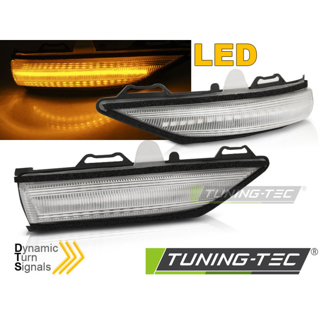 Blinkry boční LED do zrcátek, dynamické Ford Fiesta MK8 17- bílé