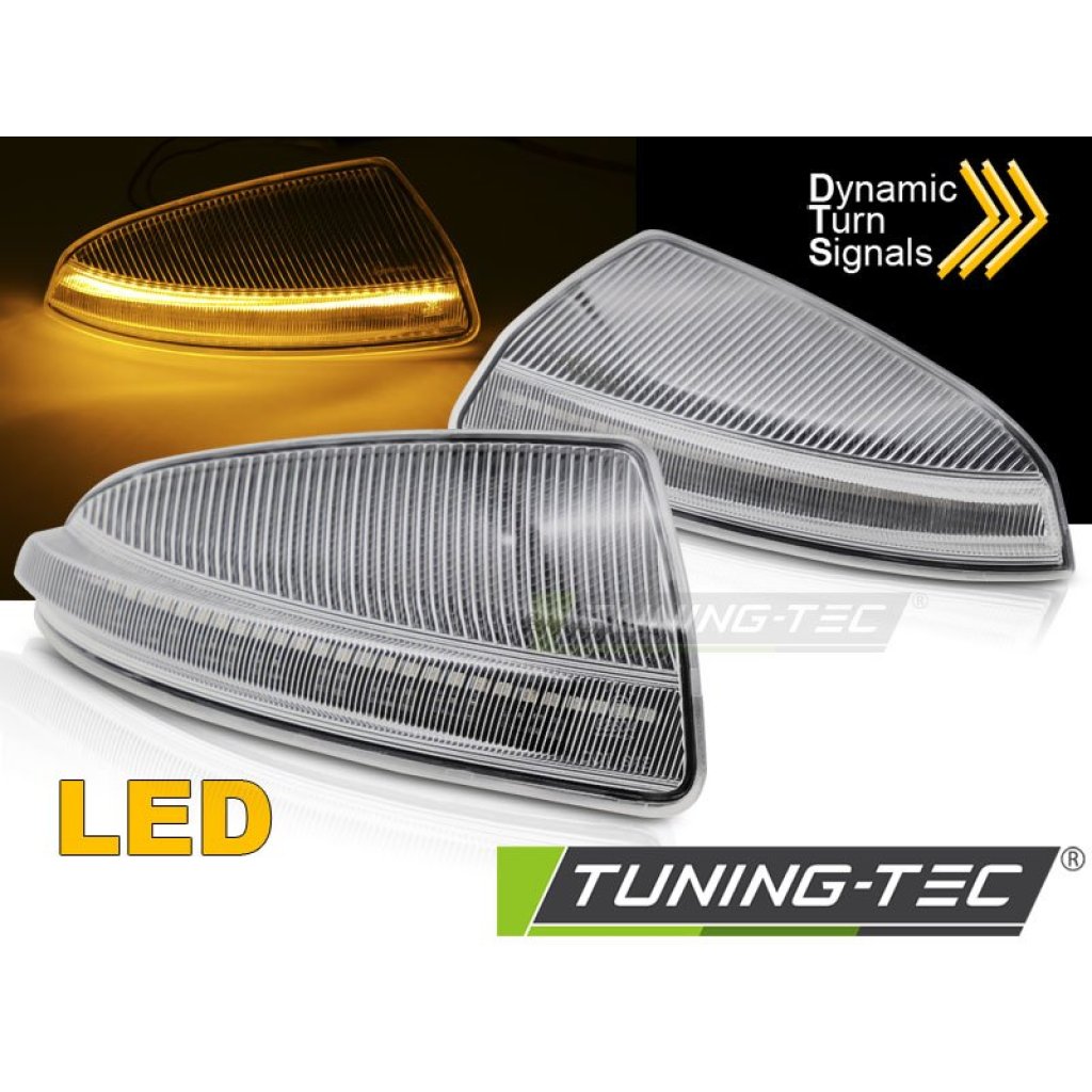 Blinkry boční LED do zrcátek, dynamické Mercedes-Benz Vito W639, W204 W164 bílé