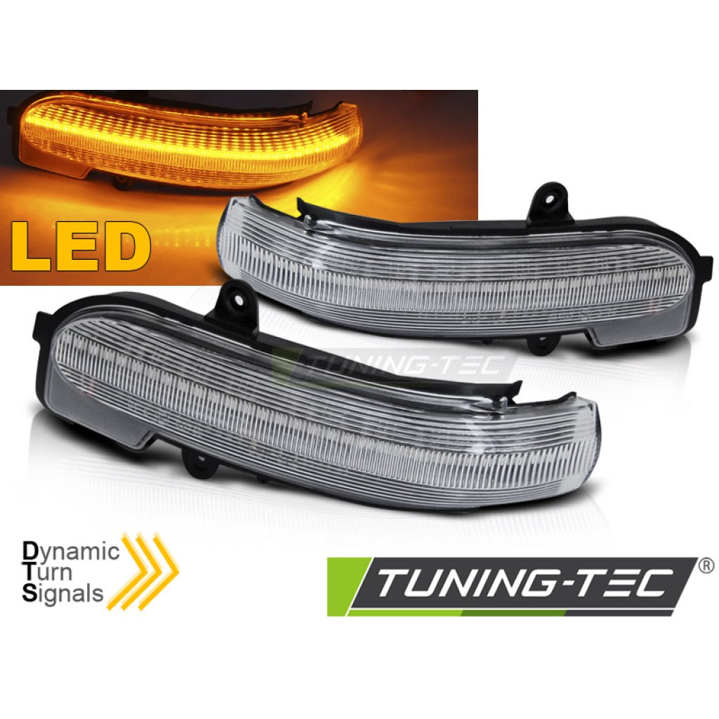 Blinkry boční LED do zrcátek, dynamické Mercedes W203 00-07 bílé