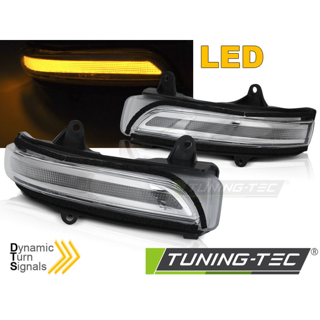 Blinkry boční LED do zrcátek, dynamické TOYOTA Land Cruiser 150 09- bílé