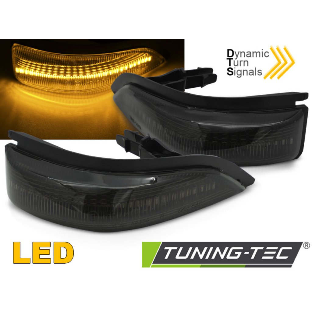 Blinkry boční LED do zrcátek, dynamické TOYOTA YARIS III 11-19 kouřové