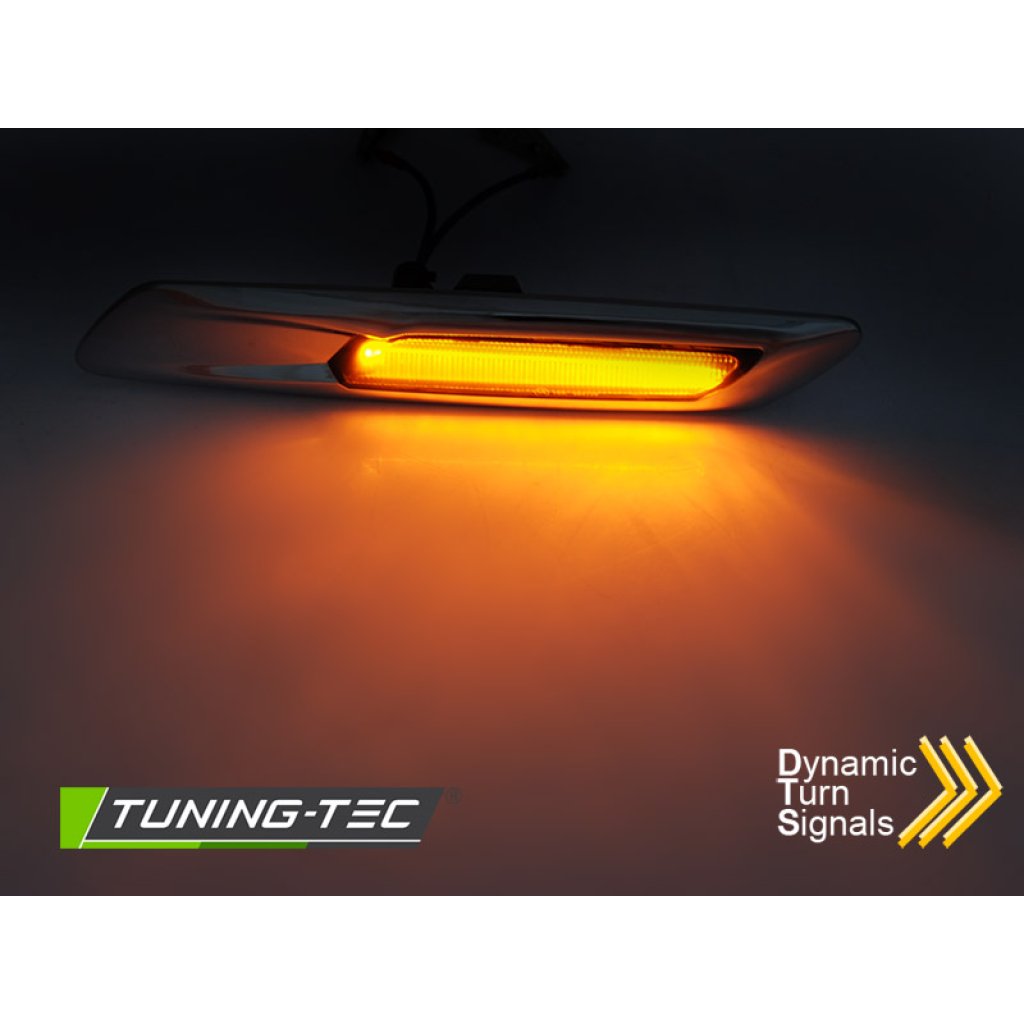 Blinkry boční LED, dynamické BMW F10/F11 stříbrné/kouřové