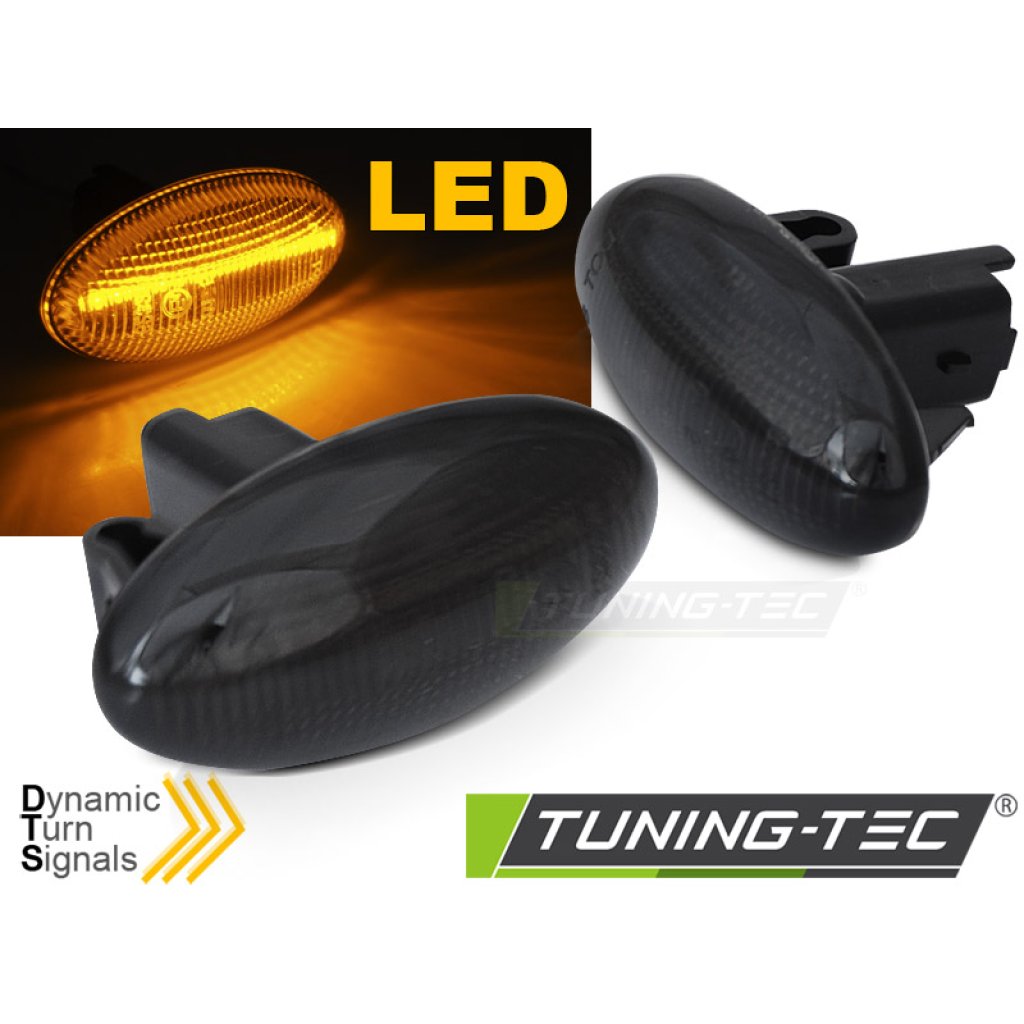 Blinkry boční LED, dynamické CITROEN C1 C2 C3 C4 kouřové