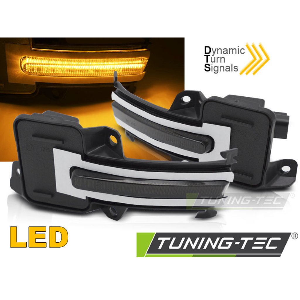 Blinkry boční LED, dynamické, do zrcátek pro HONDA CIVIC X 16-21 kouřové