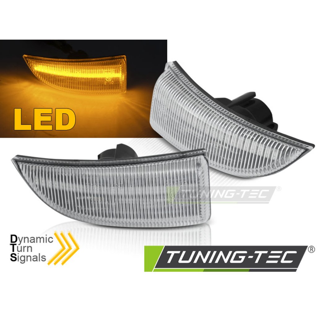 Blinkry boční LED, dynamické RENAULT SCENIC III / MEGANE III bílé