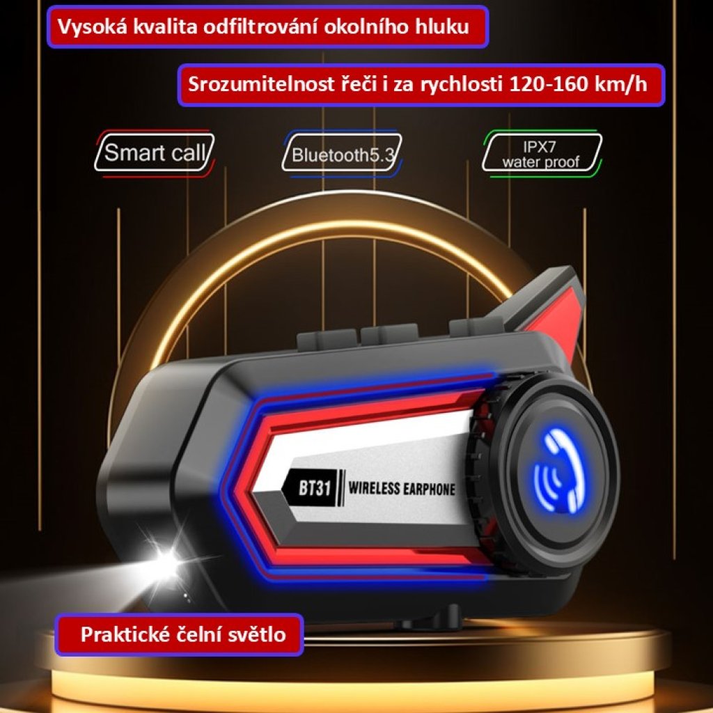 Bluetooth HF sada do helmy univerzální