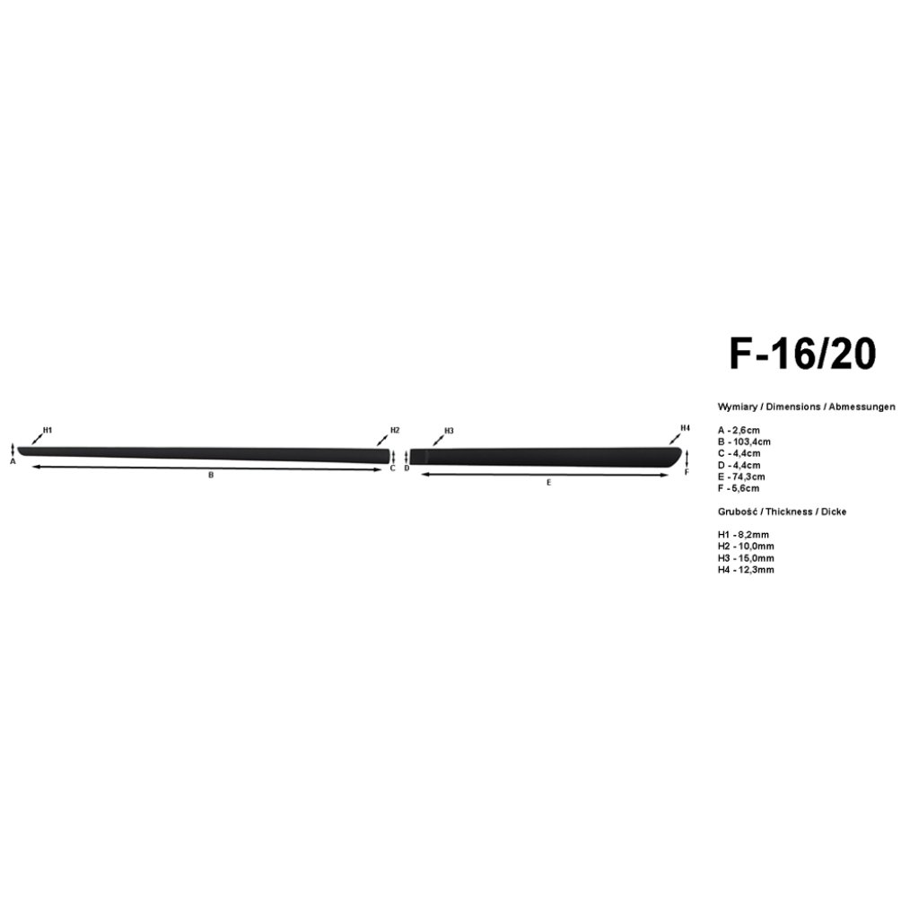 Boční lišty na dveře Ford Mondeo Sedan/Combi 2007-2014 F16/20 | Rider
