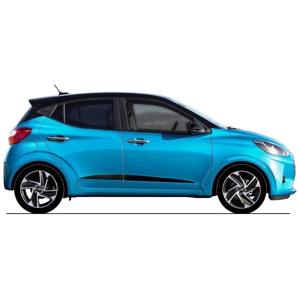 Boční lišty na dveře Hyundai i10 5dv Hatchback 2020- F66 | Rider