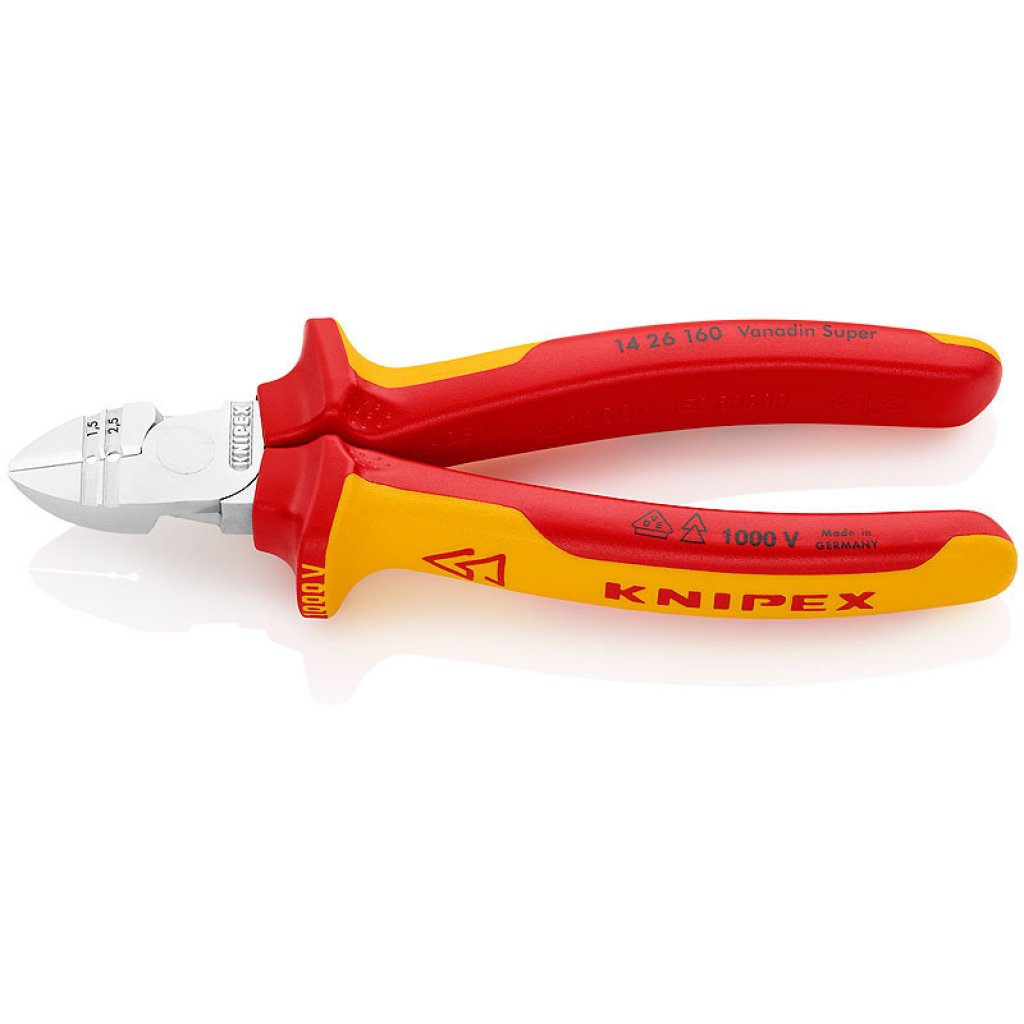 Boční odizolovací kleště chromované 160 mm - 1426160