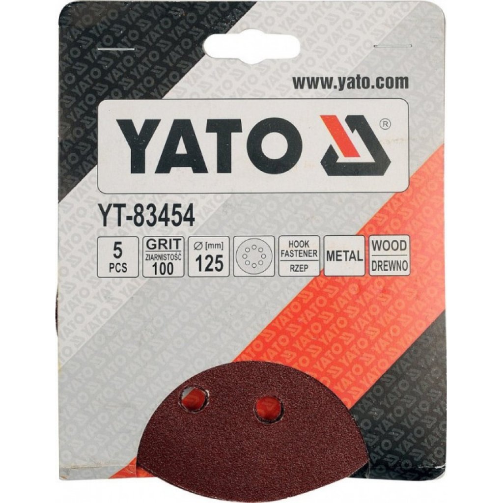 Brusný papír 125 mm P40 s otvory 5 ks suchý zip