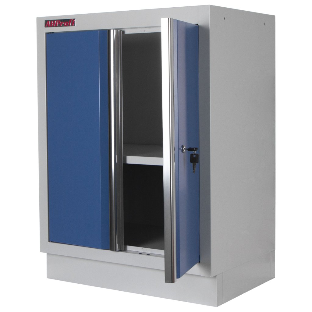 Celokovová dílenská skříňka PROFI BLUE dvoukřídlá 680x458x910 mm - MTGC1300