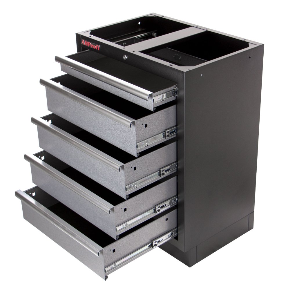 Celokovová dílenská skříňka PROFI s 5-ti šuplíky 680x458x910 mm - TGC1305