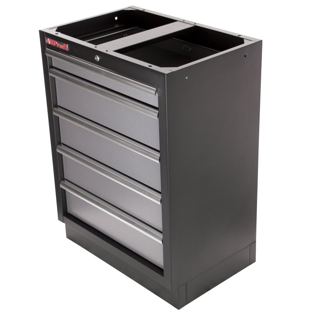 Celokovová dílenská skříňka PROFI s 5-ti šuplíky 680x458x910 mm - TGC1305