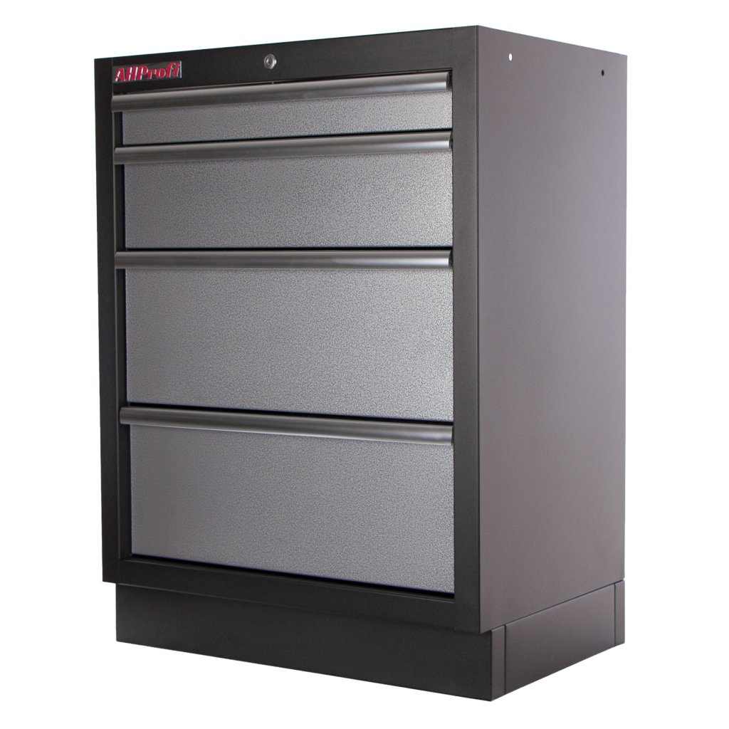 Celokovová dílenská skříňka PROFI se 4-mi šuplíky 680x458x910 mm - TGC1304