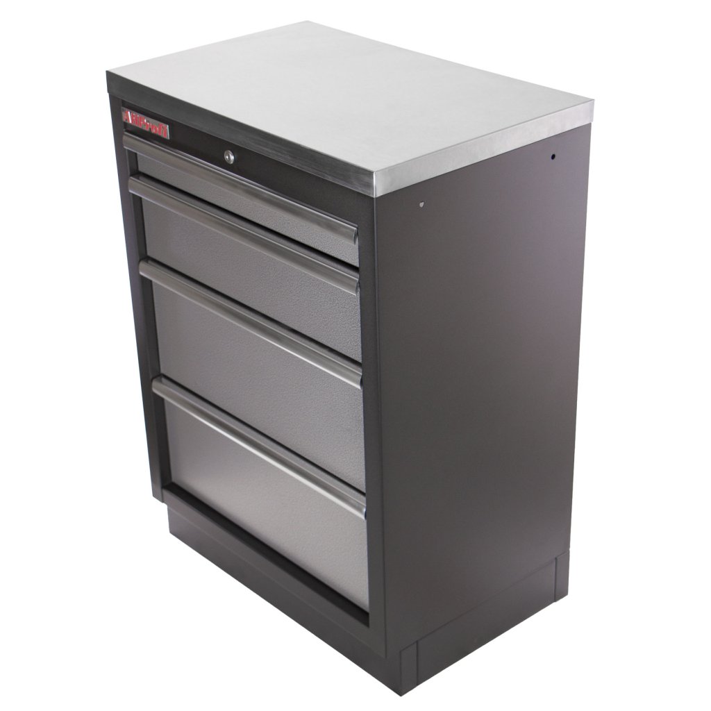 Celokovová dílenská skříňka PROFI se 4-mi šuplíky 680x458x910 mm - TGC1304