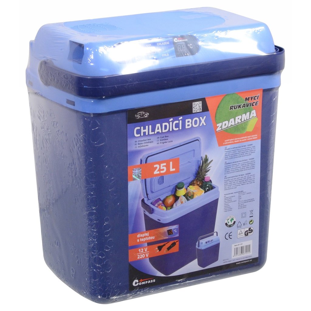 Chladící box 25litrů BLUE 230/12V displej s teplotou, 07121