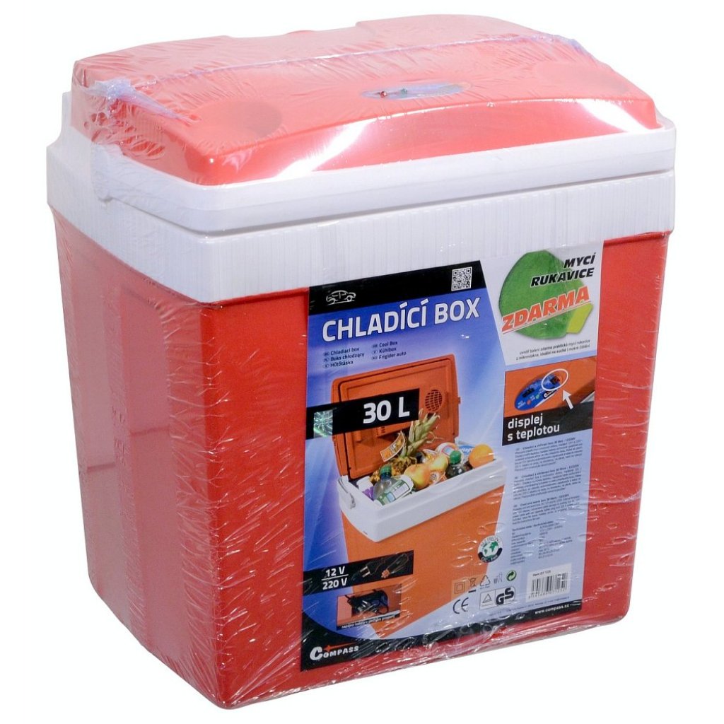 Chladící box 30l RED 220V/12V displej s teplotou, 07125