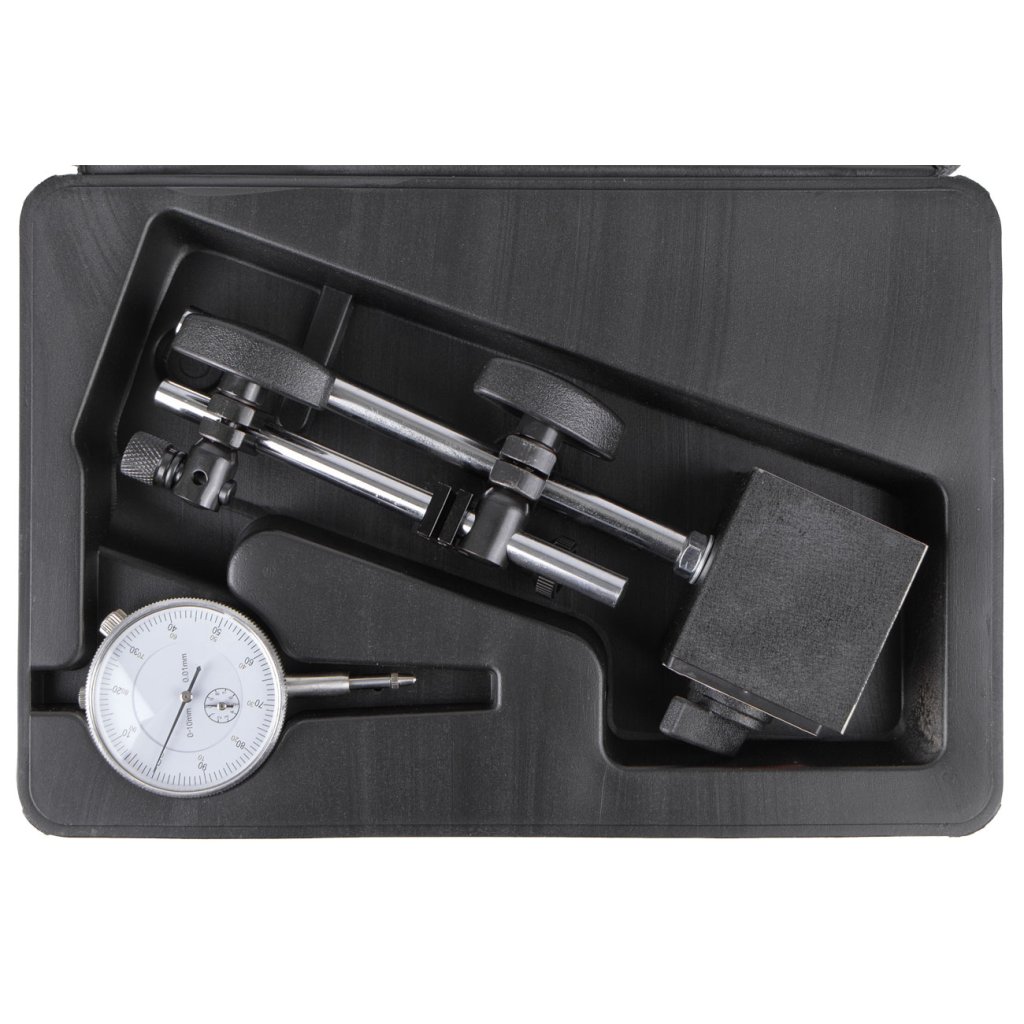 Číselníkový úchylkoměr s magnetickým stojanem, 0-10 mm - HT284702