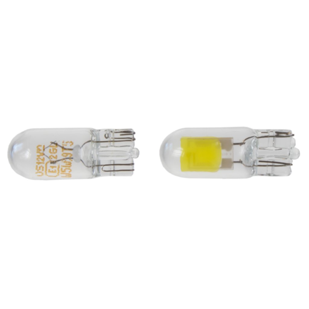 COB LED T10 bílá, 12V, celosklo