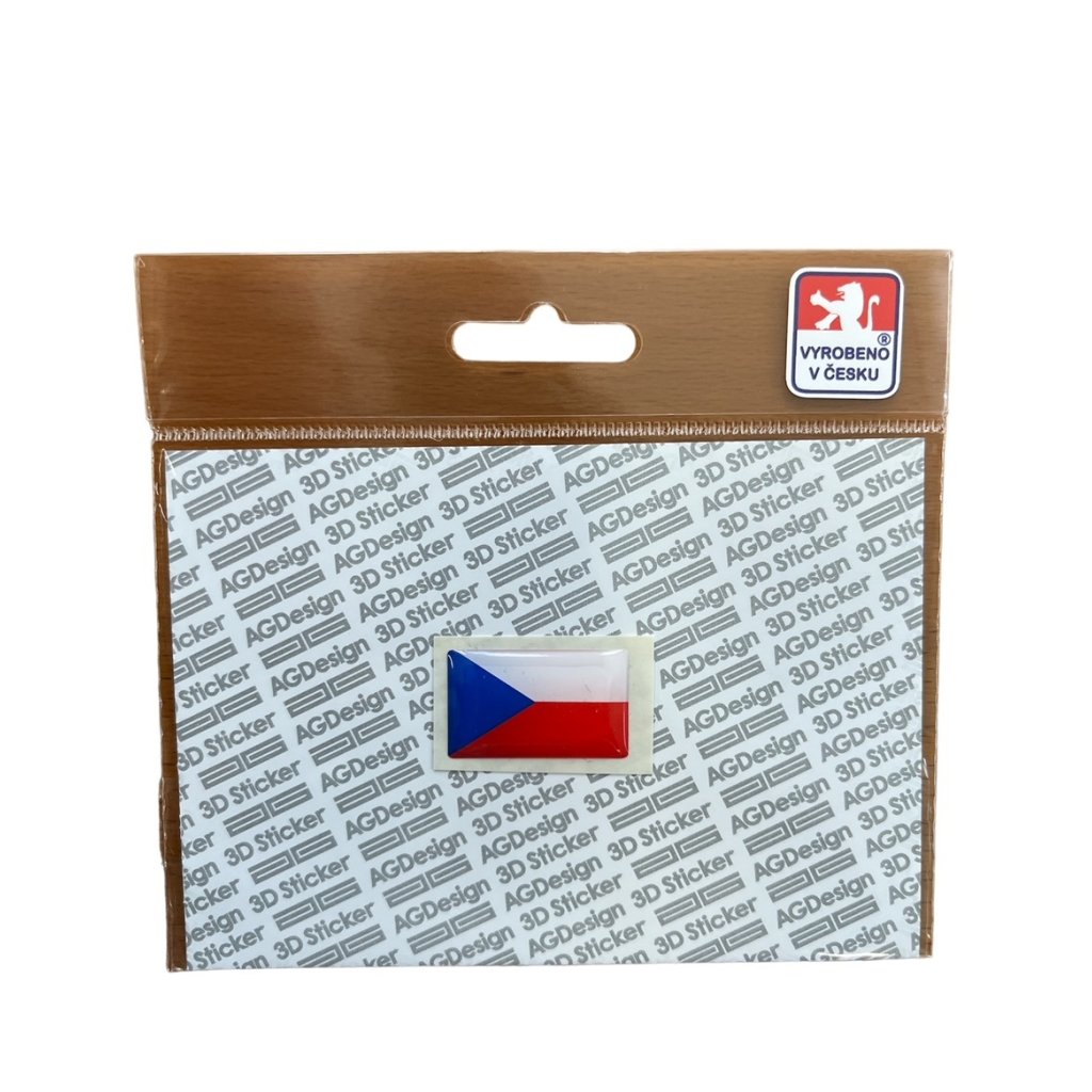 ČR vlajka 3x1,8cm poloplast, A-CZ-030