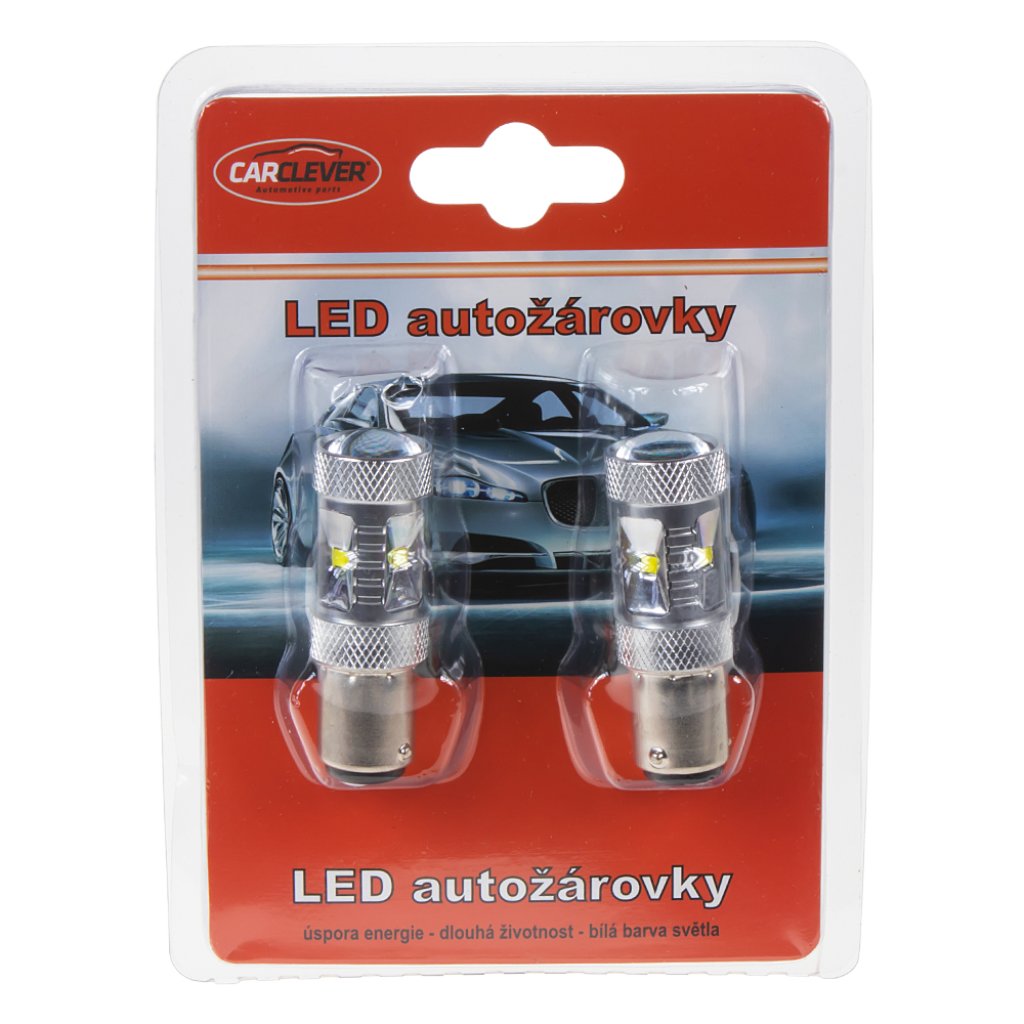 CREE LED BAY15D 12-24V, 30W (6x5W) bílá