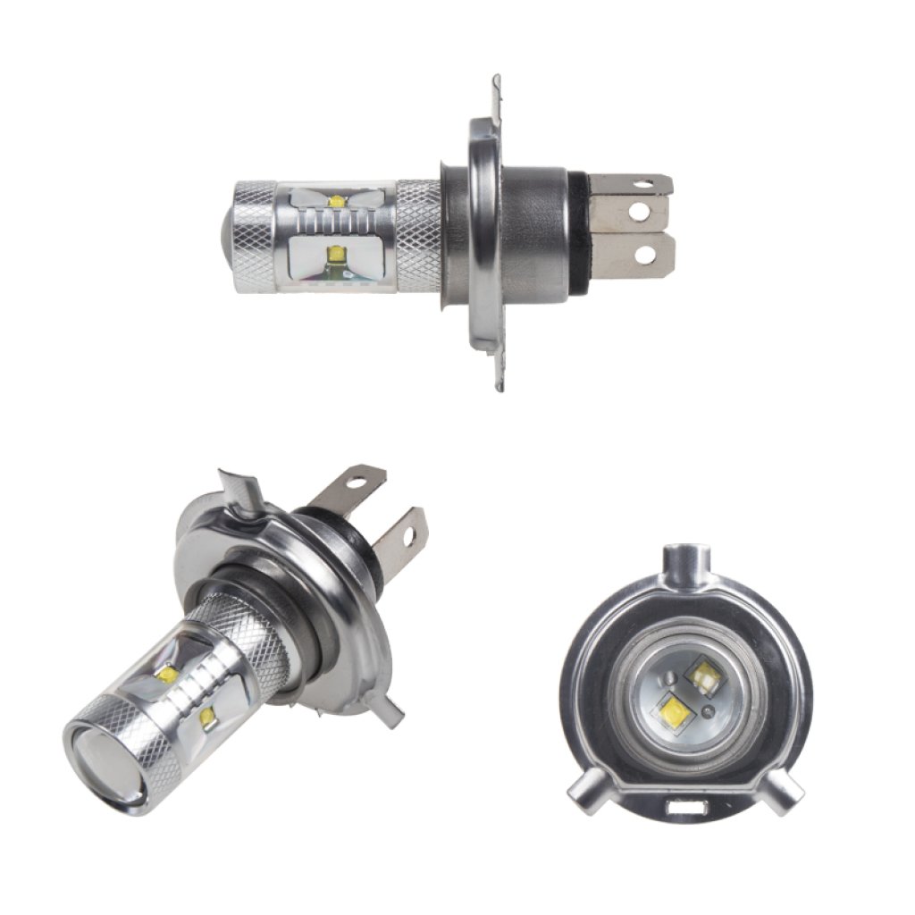 CREE LED H4 bílá, 12-24V, 30W (6x5W)