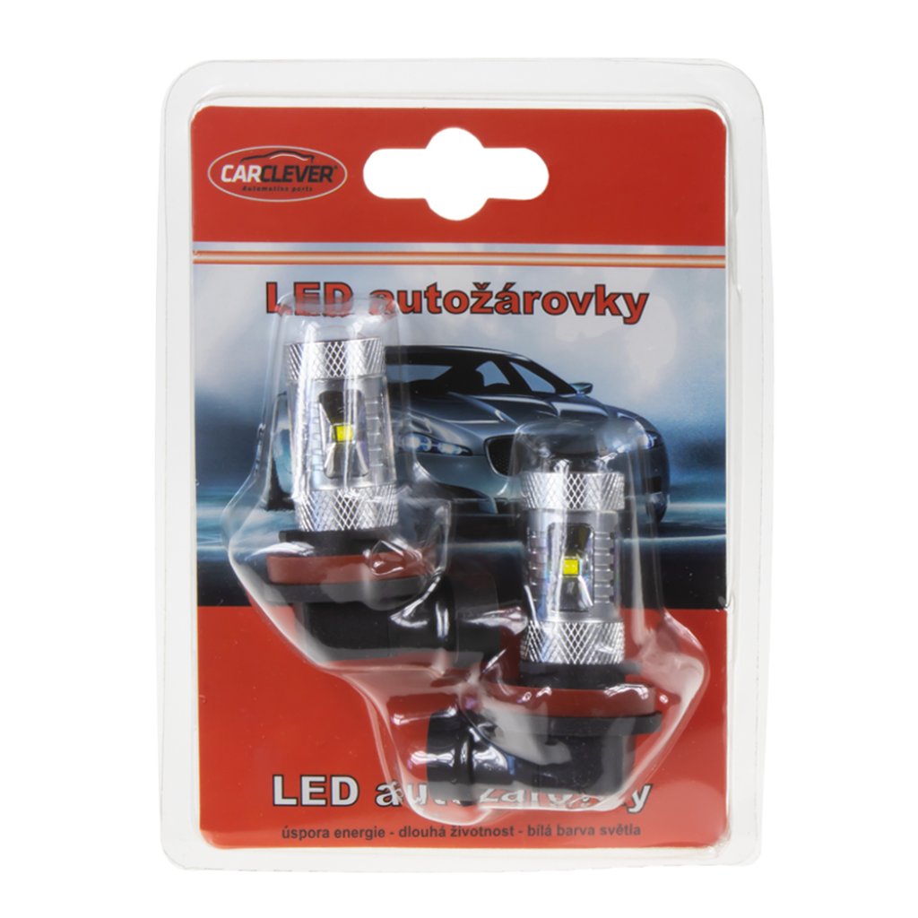 CREE LED H8 bílá, 12-24V, 30W (6x5W)