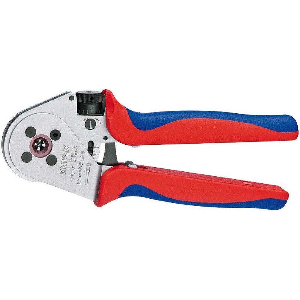 Čtyřtrnové krimpovací kleště pro soustružené kontakty chromované 230 mm - 975265