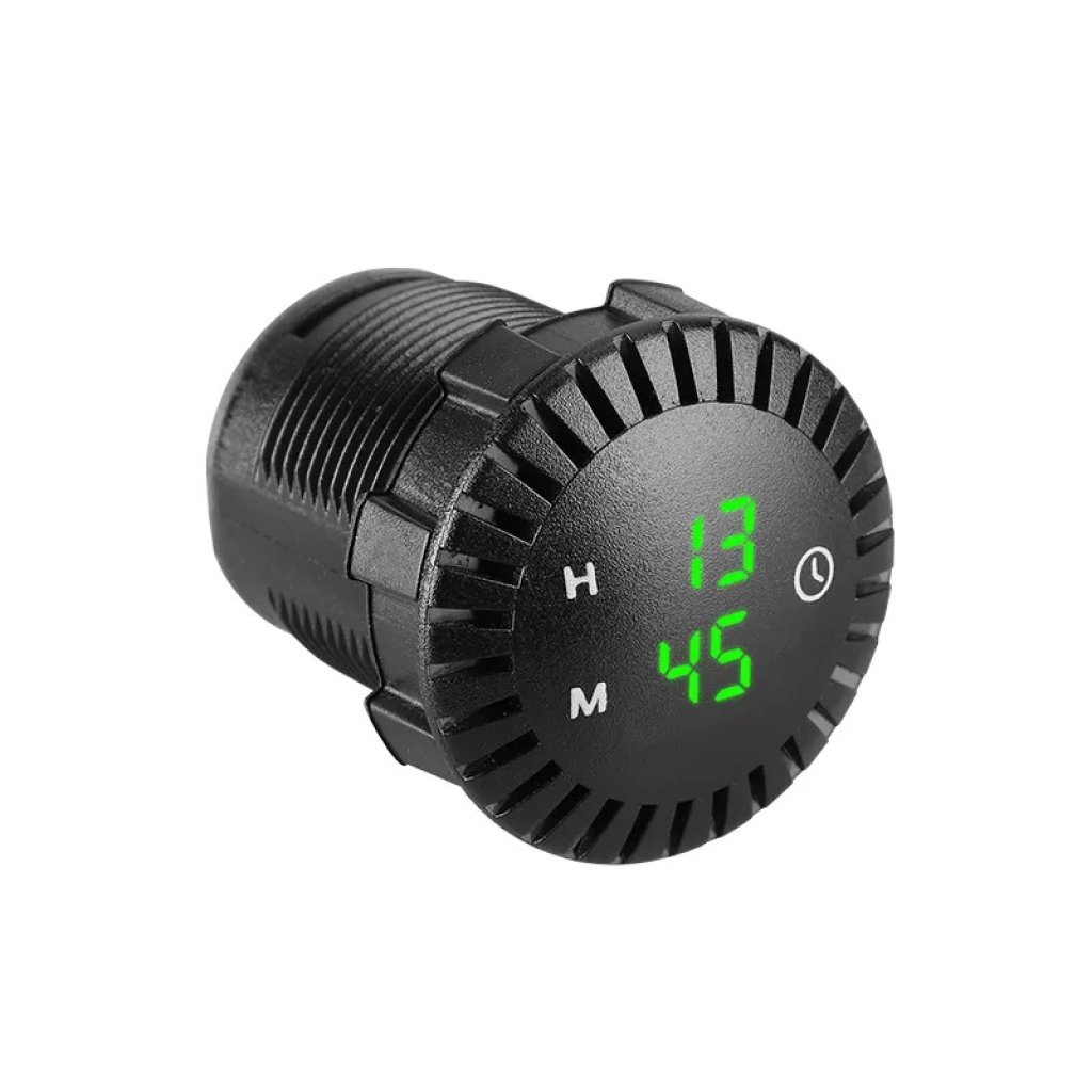 Digitální LED hodiny 12-24V, zelené