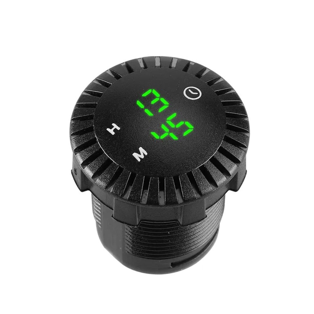 Digitální LED hodiny 12-24V, zelené