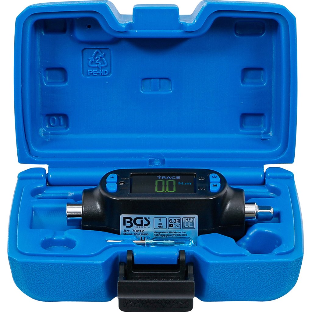 Digitální momentový adaptér 1/4", 6 - 30 Nm - B70212