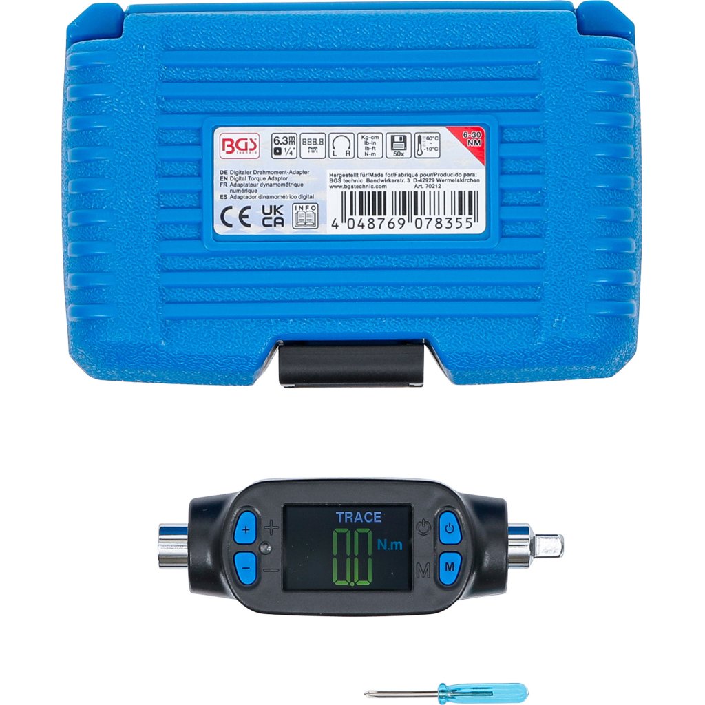 Digitální momentový adaptér 1/4", 6 - 30 Nm - B70212