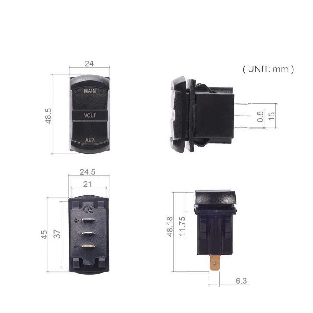 Digitální voltmetr 10-60V, duální