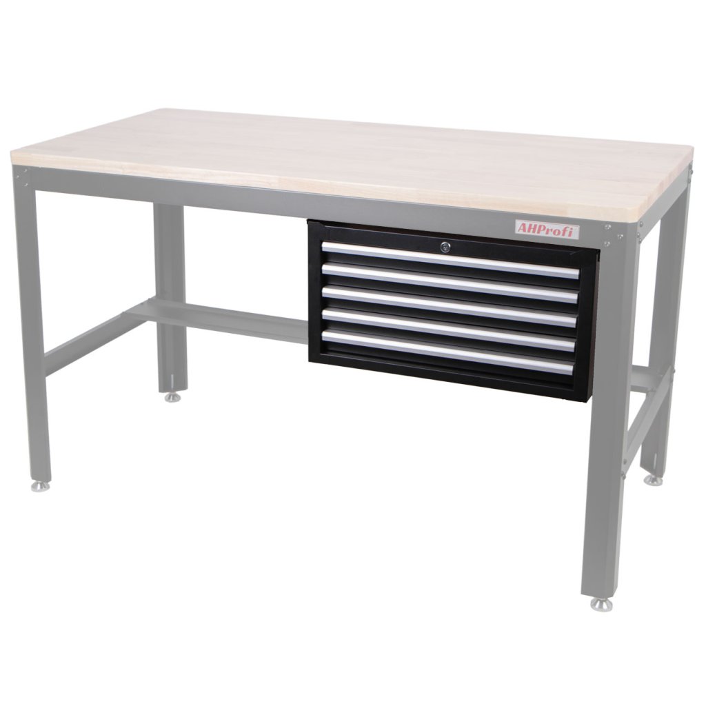 Dílenská skříňka na nářadí s 5 zásuvkami, 665 x 400 x 330 mm - AH1575
