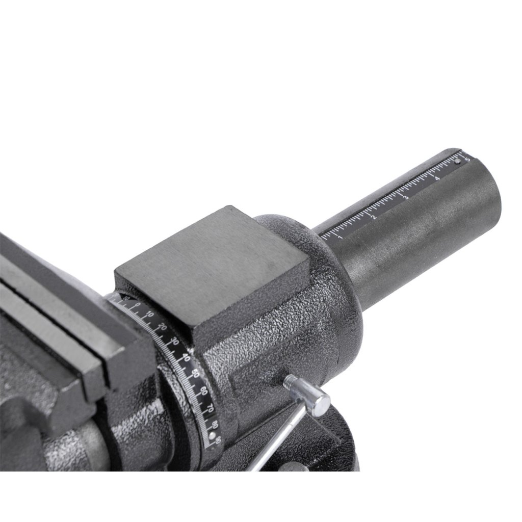 Dílenský svěrák s otočným tělem a základnou, 125 mm - HT300155
