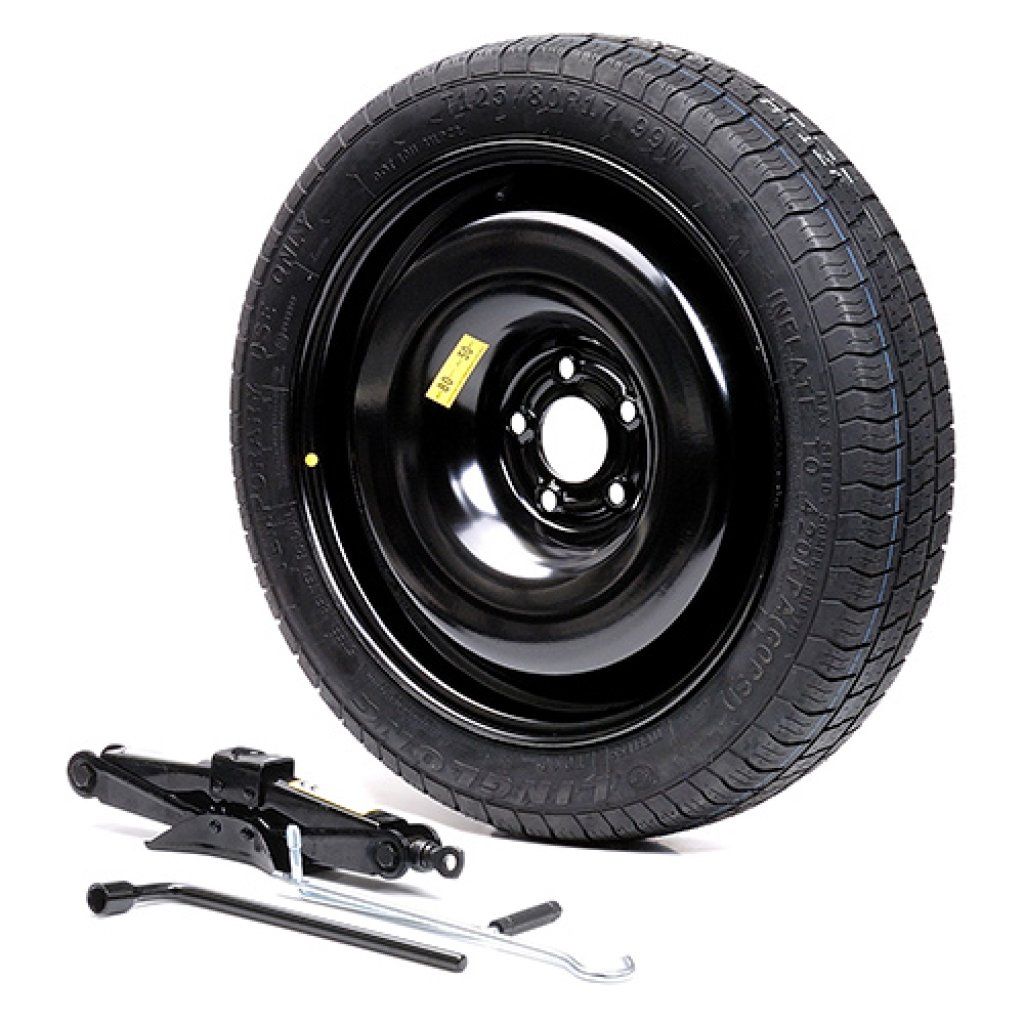 Dojezdové plech. kolo (Kit 304) rozteč 5/100-57,1/54,1 pneu 115/70R15,vak,hever,klíč 21