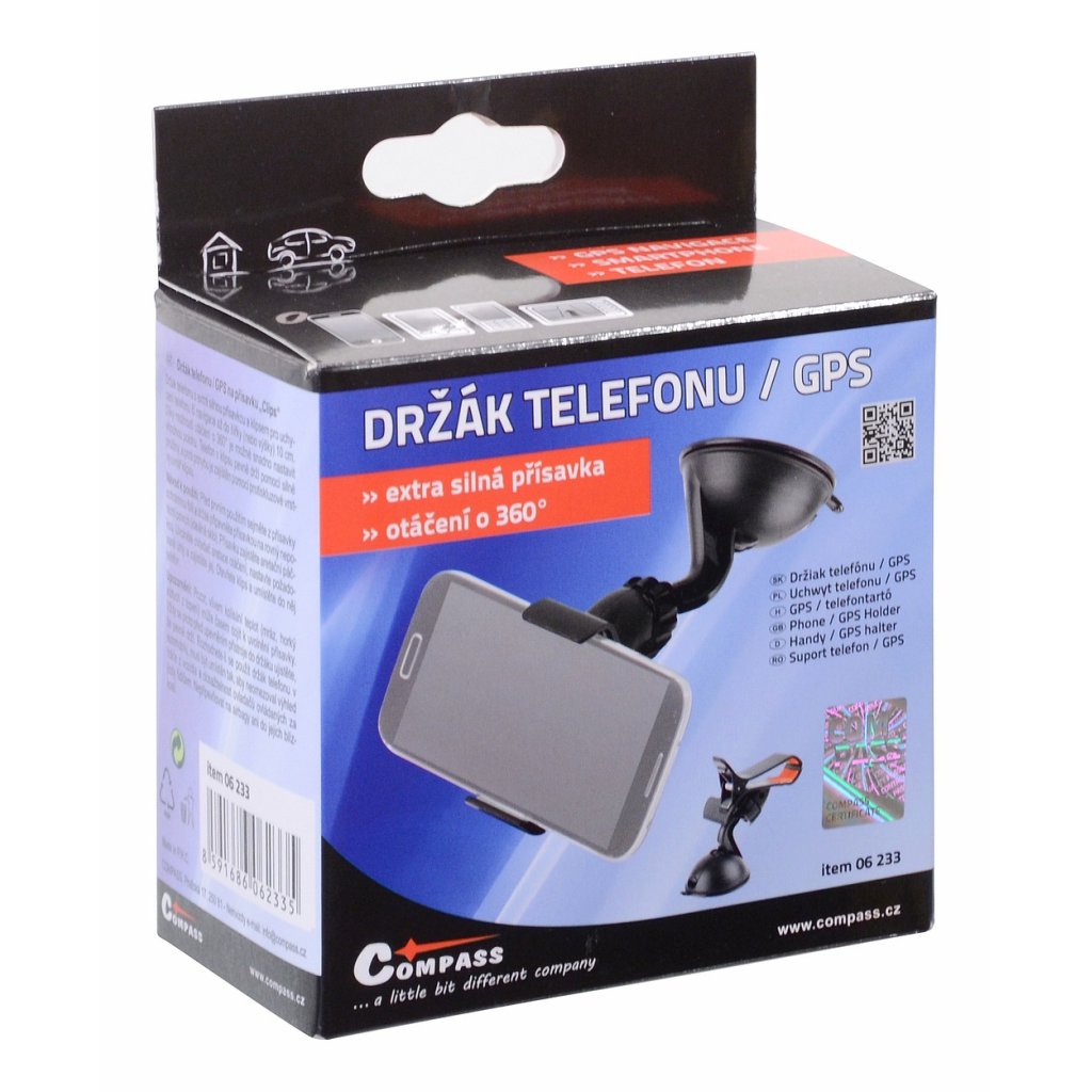 Držák mobilu/GPS na přísavku CLIPS, 06233