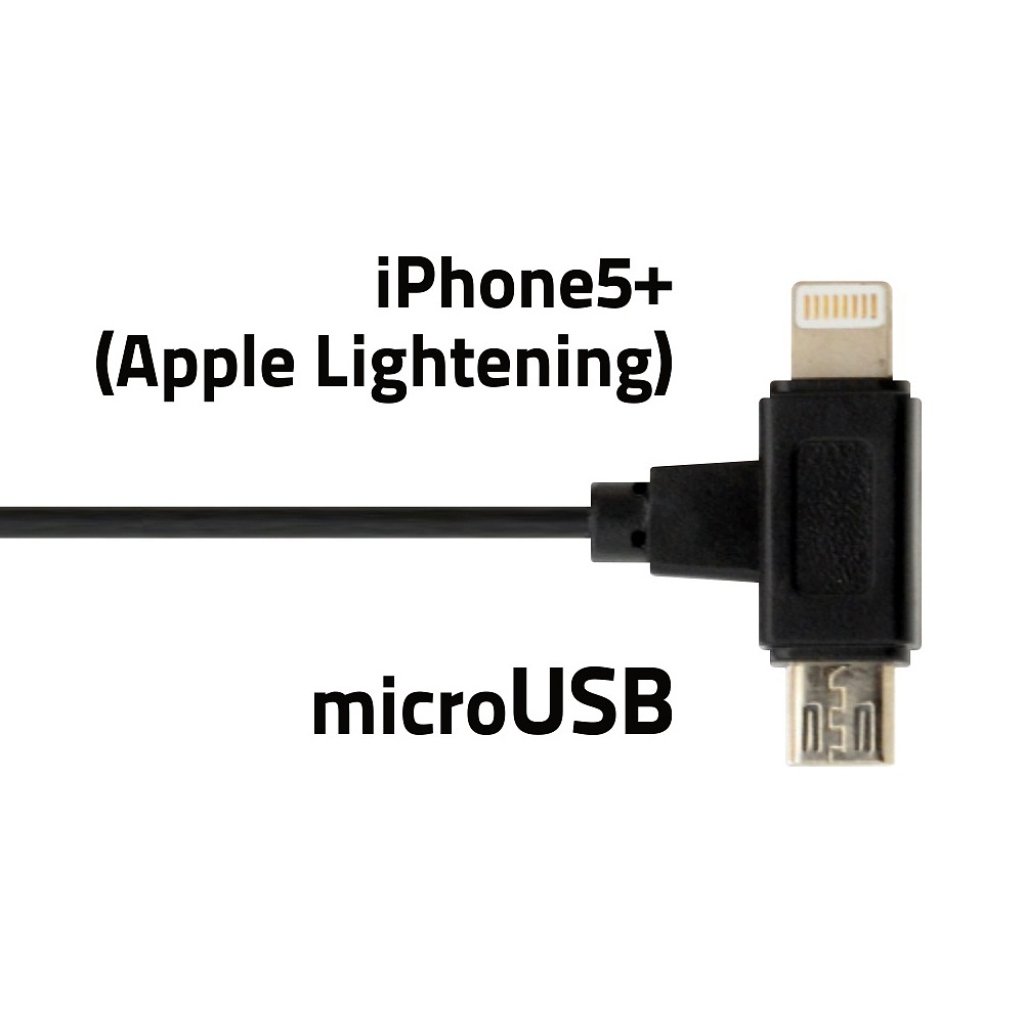 Držák telefonu s podložkou a kabelem micro USB/Apple, 06259