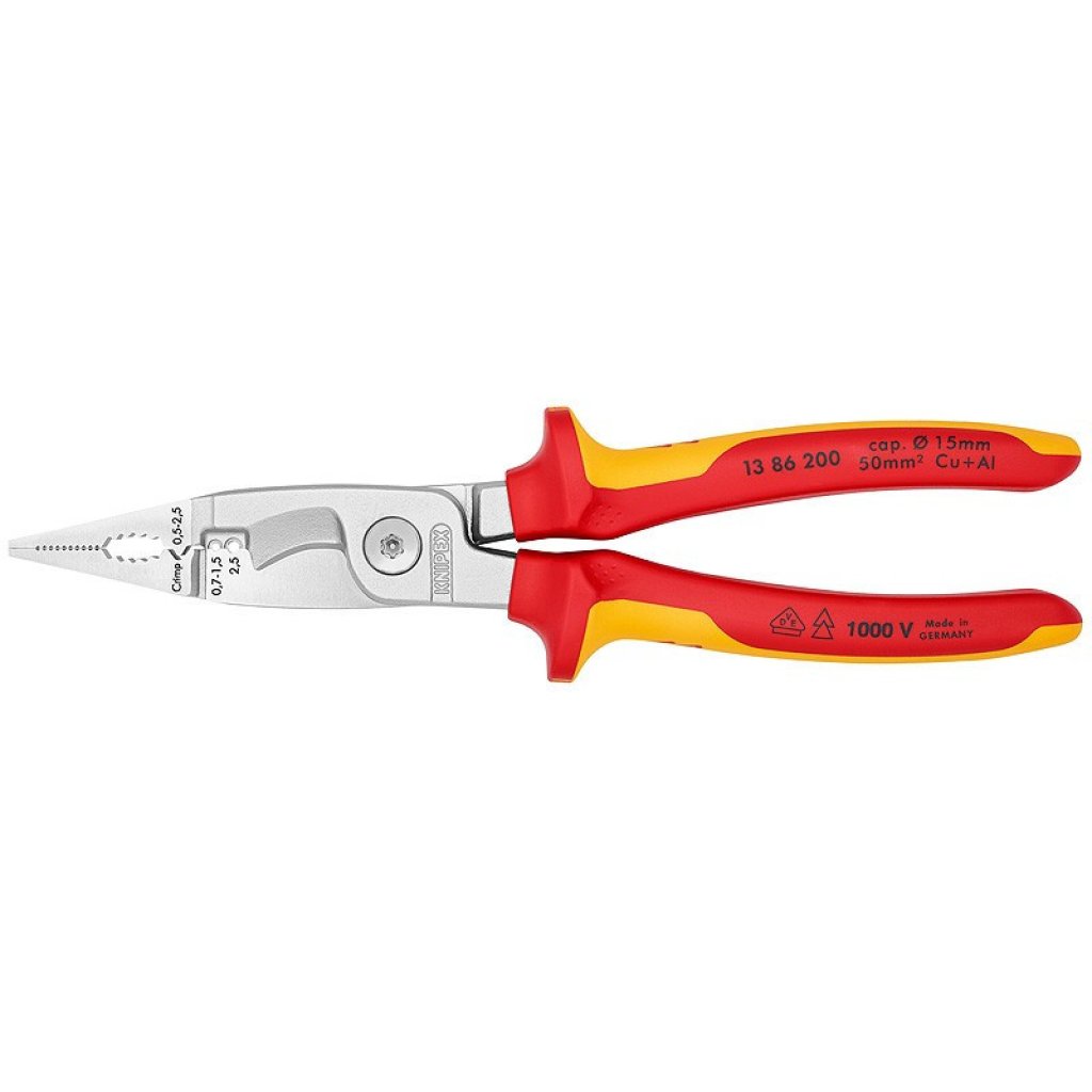 Elektroinstalační kleště chromované 200 mm - 1386200