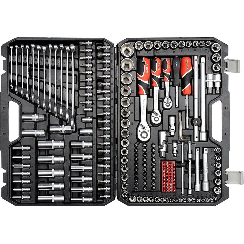 Gola sada s klíči 1/2", 1/4" a 3/8", 216 ks - YT-38841