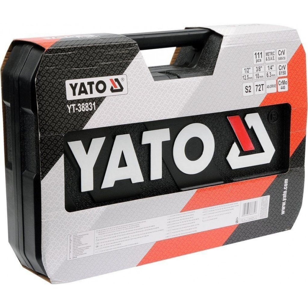 Gola sada s klíči 1/2", 3/8" a 1/4", 111 ks - YT-38831
