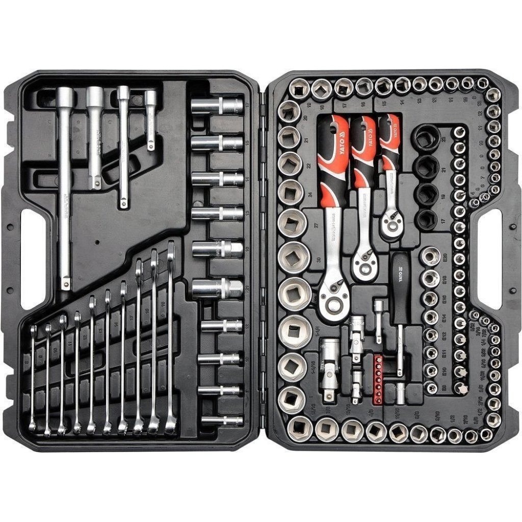 Gola sada s klíči 1/2", 3/8" a 1/4", 120 ks - YT-38801