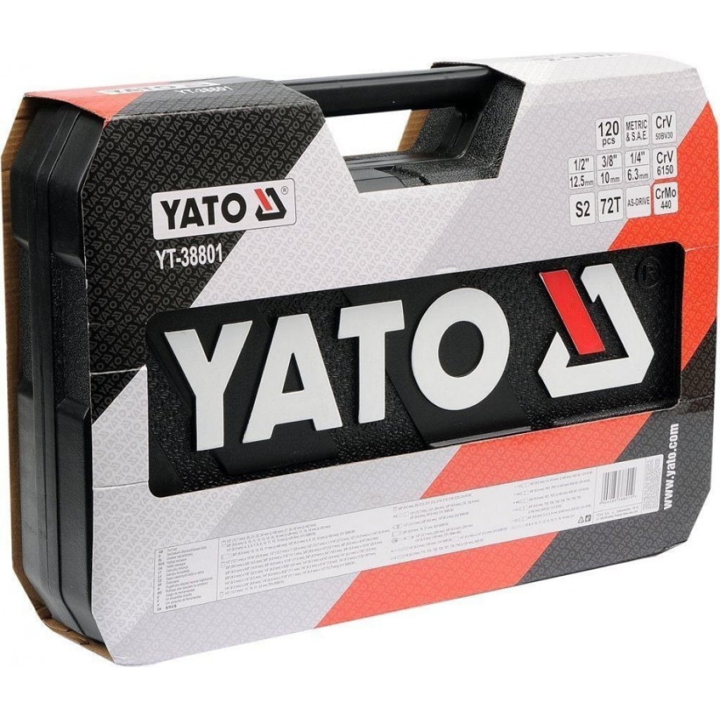 Gola sada s klíči 1/2", 3/8" a 1/4", 120 ks - YT-38801