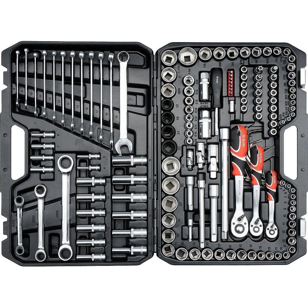Gola sada s klíči 1/4", 3/8" a 1/2", 150 ks - YT-38811