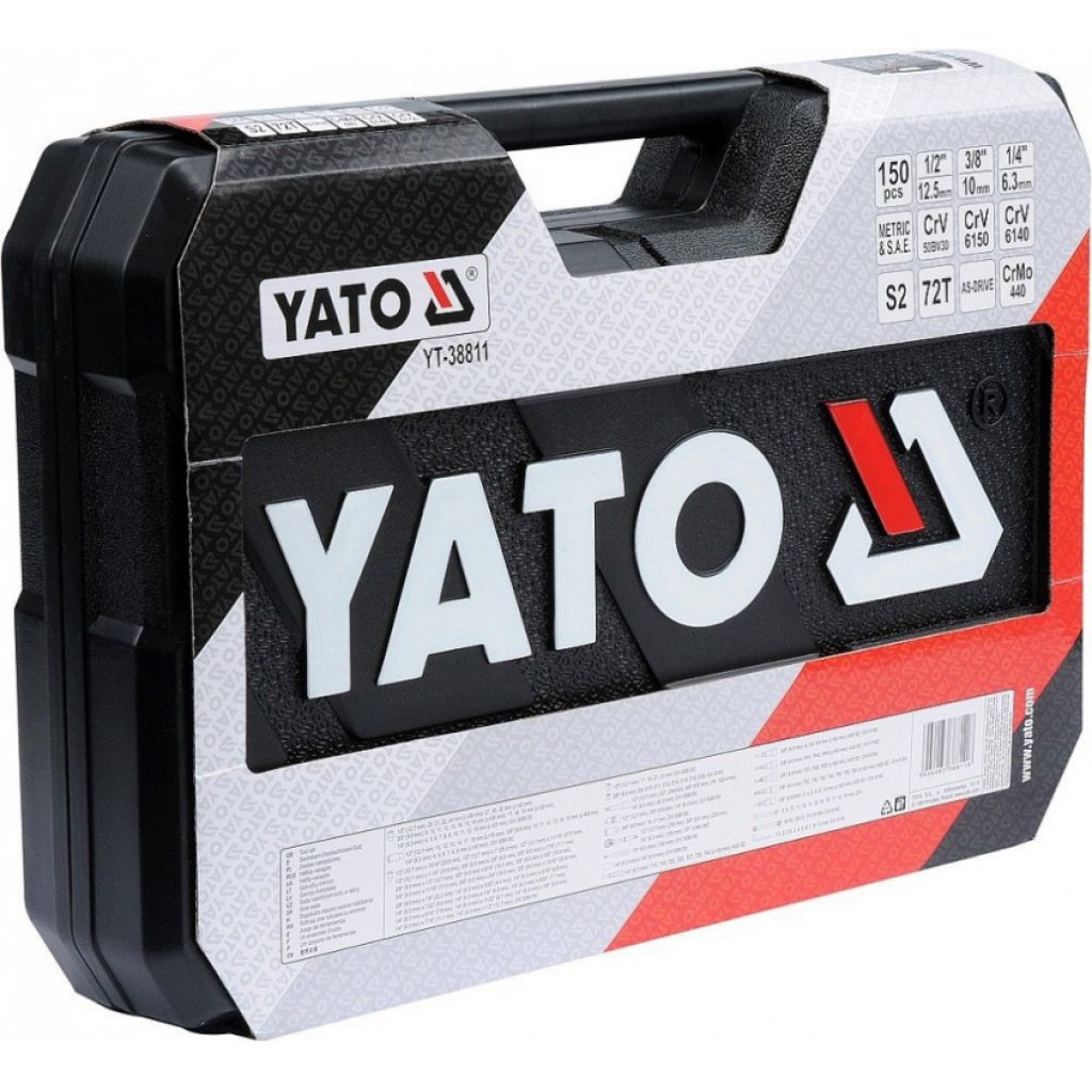 Gola sada s klíči 1/4", 3/8" a 1/2", 150 ks - YT-38811