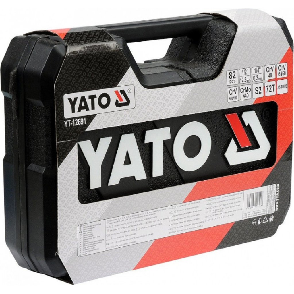 Gola sada s klíči 1/4" a 1/2", 82 ks - YT-12691